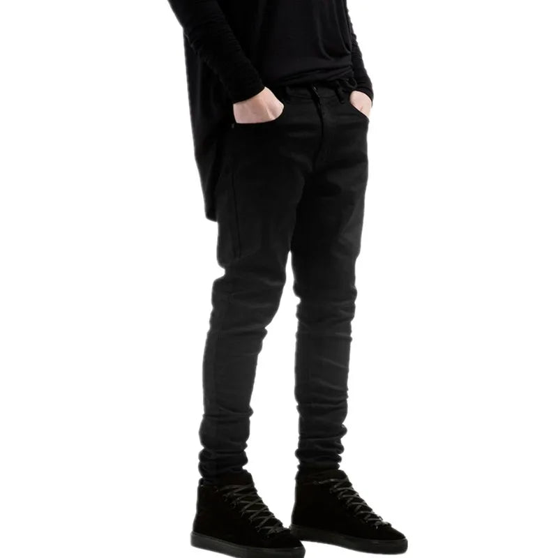 New Men Black Ripped Skinny