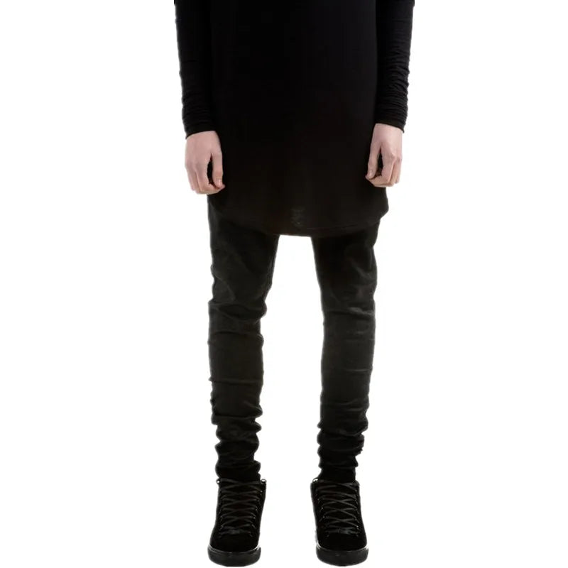 New Men Black Ripped Skinny